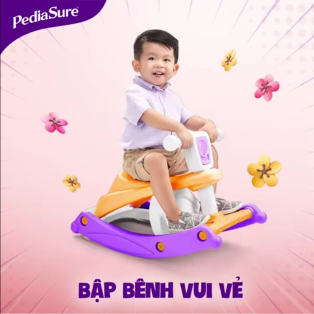 TPHCM - GHẾ ĂN DẶM KẾT HỢP BẬP BÊNH CHO BÉ - Quà tặng từ sữa Pediadure - Hàng nhập khẩu