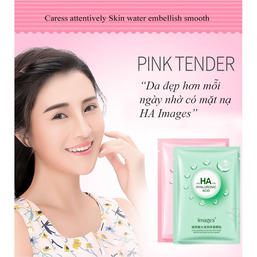 Mặt nạ giấy HA Images MN52 dưỡng ẩm và làm sáng da mix 3 màu nội địa Trung TH-19 | Thế Giới Skin Care