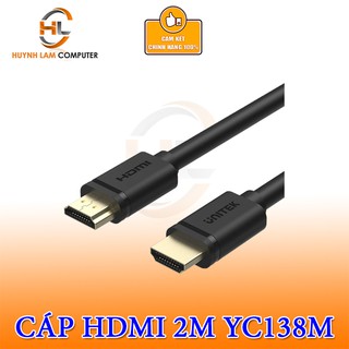 Cáp hdmi 2m unitek y-c138m v2.0 60hz 4k