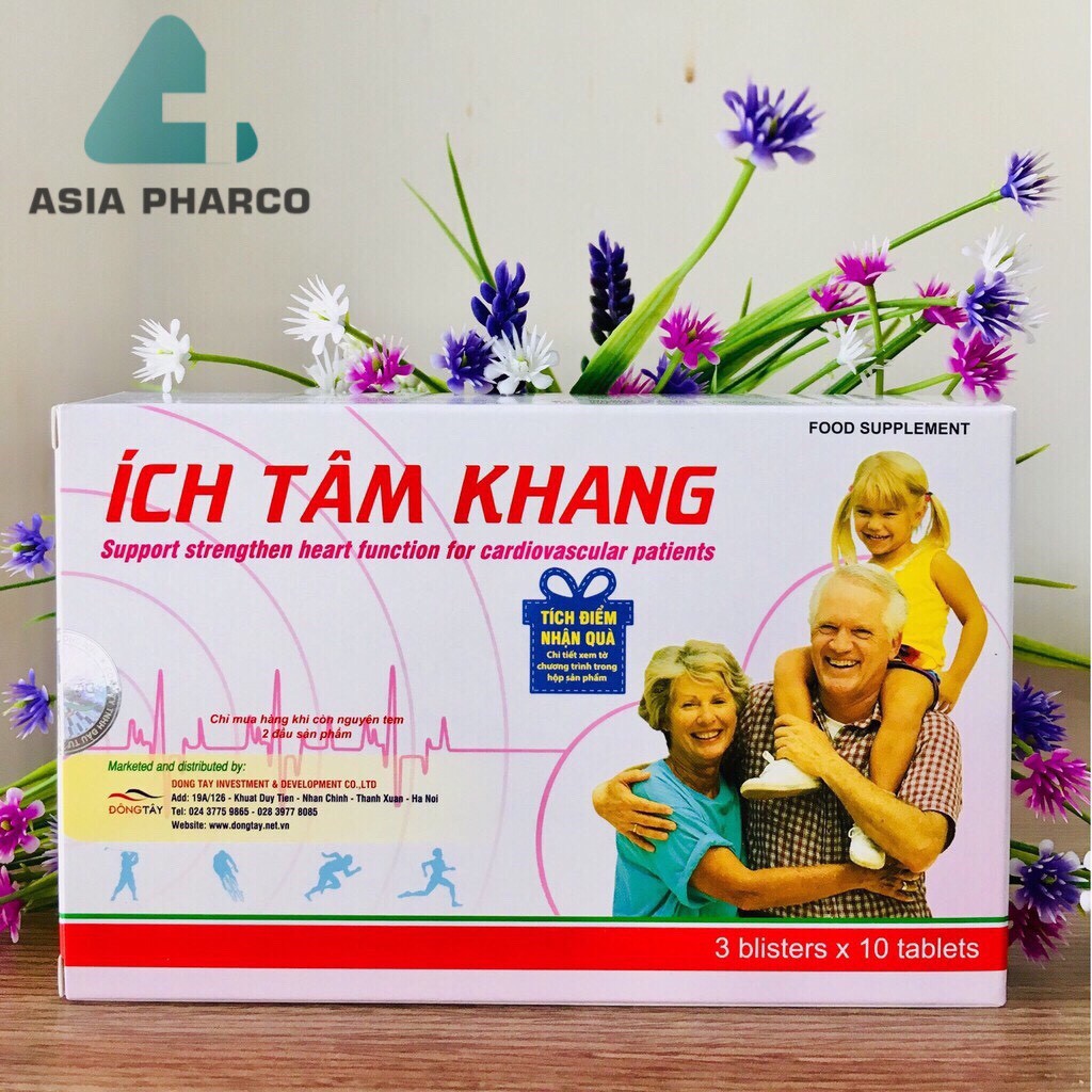 ÍCH TÂM KHANG - Giúp tăng cường sức khỏe tim mạch.