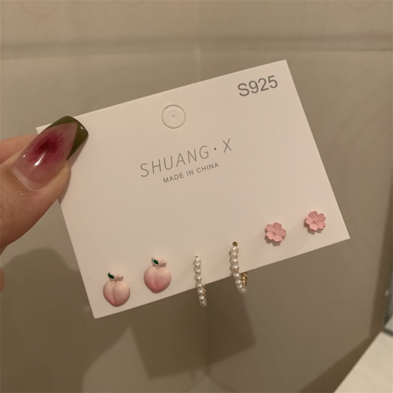 Đôi Bông Tai Ngọc Trai Giả Họa Tiết Hoa Thời Trang Dễ Thương Cho Nữ