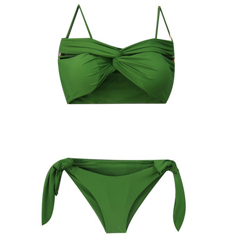 Bikini xoắn ngực xanh rêu | BigBuy360 - bigbuy360.vn