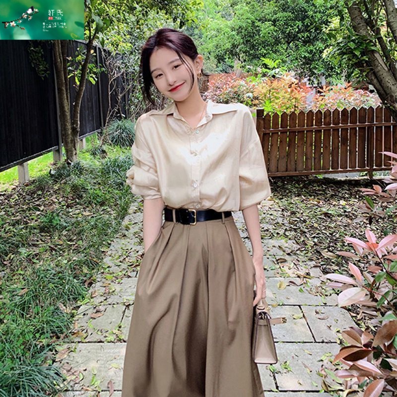 Bộ Trang Phục Hai Mảnh Gồm Áo Sơ Mi Và Chân Váy Cao Cấp Mùa Xuân Thu Phong Cách Mới Dành Cho Nữ Công Sở 2022