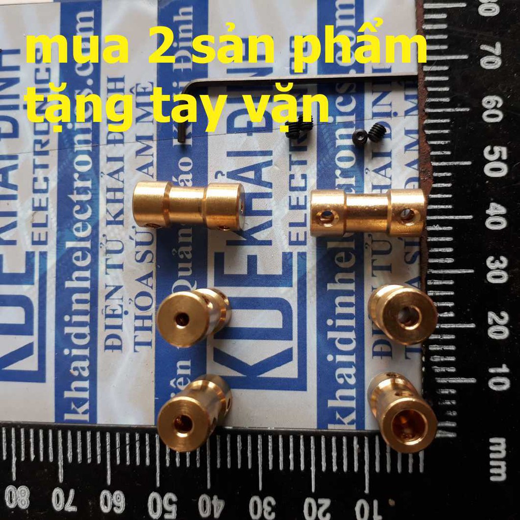 Đầu nối ,khớp đồng kết nối 2 trục động cơ, bánh xe...kde3986