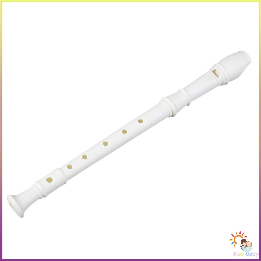 Nhạc cụ làm bằng nhựa ABS màu trắng cho trẻ em Máy ghi âm nhạc Soprano Sáo dài