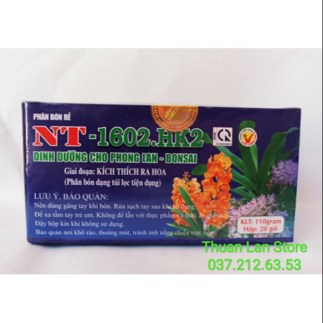 Phân Bón Tan Chậm Dạng Túi Lọc NT-1602.HK2 Cung Cấp Dinh Dưỡng Kích Thích Ra Hoa ( hộp 110gr 20 gói )