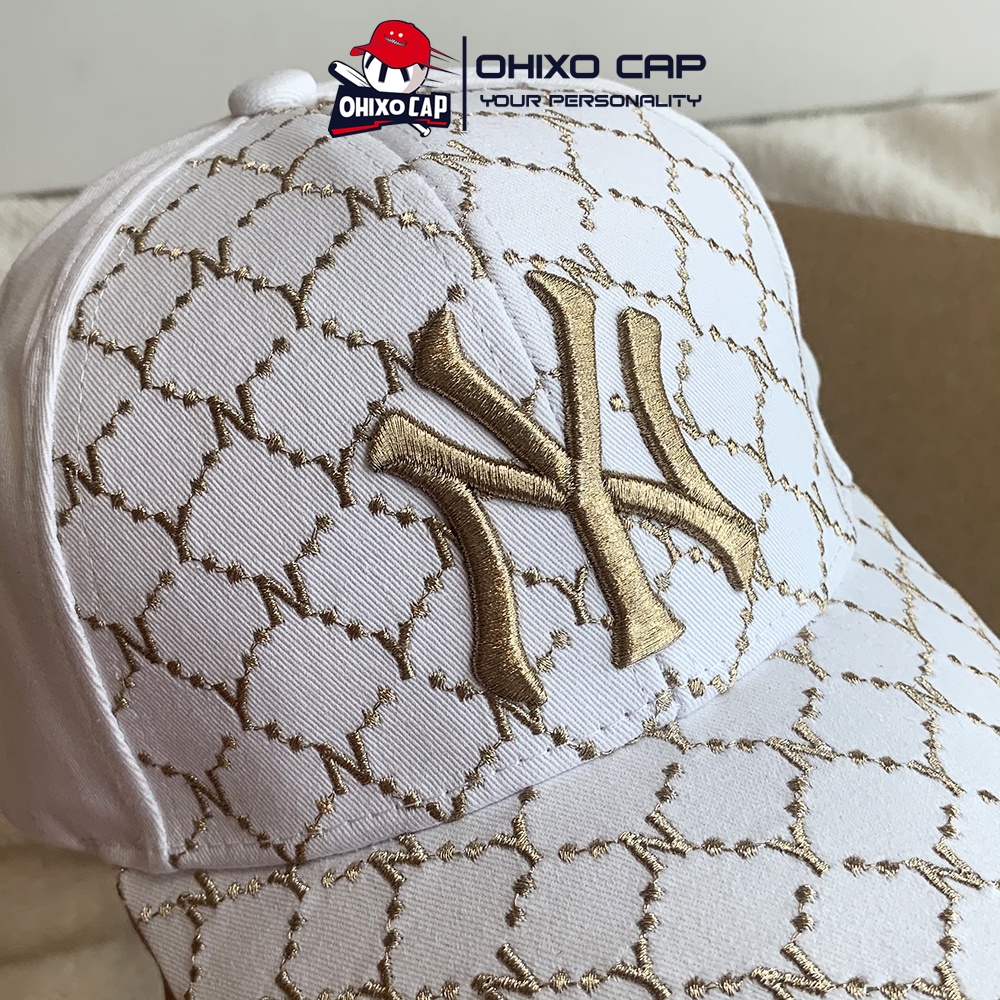 Mũ lưỡi trai NY nữ nón MLB xuất dư thêu logo nổi khóa vàng OHIXO LT26