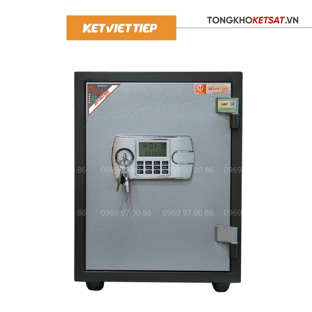 Két Sắt Mini Việt Tiệp Chống Cháy Khóa Điện Tử KCC65-DT Nặng 65KG (Miễn Phí Giao Hàng Toàn Quốc)