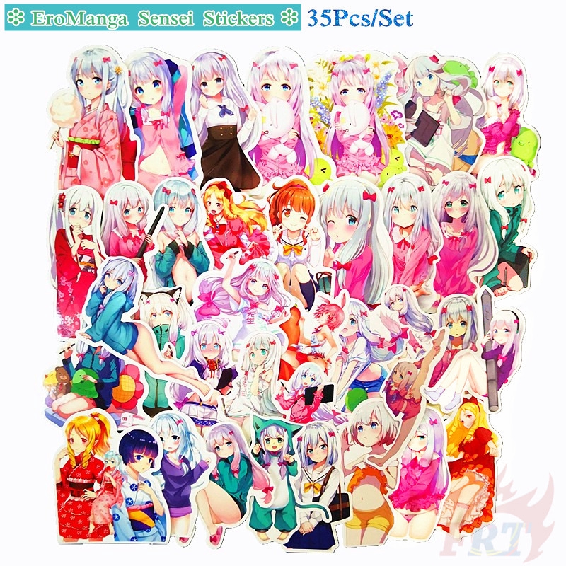 ❉ EroManga Sensei - Series 01 Anime Izumi Sagiri Stickers ❉ 35Pcs/Set DIY Fashion Mixed Luggage Laptop Skateboard Decals Doodle Stickers