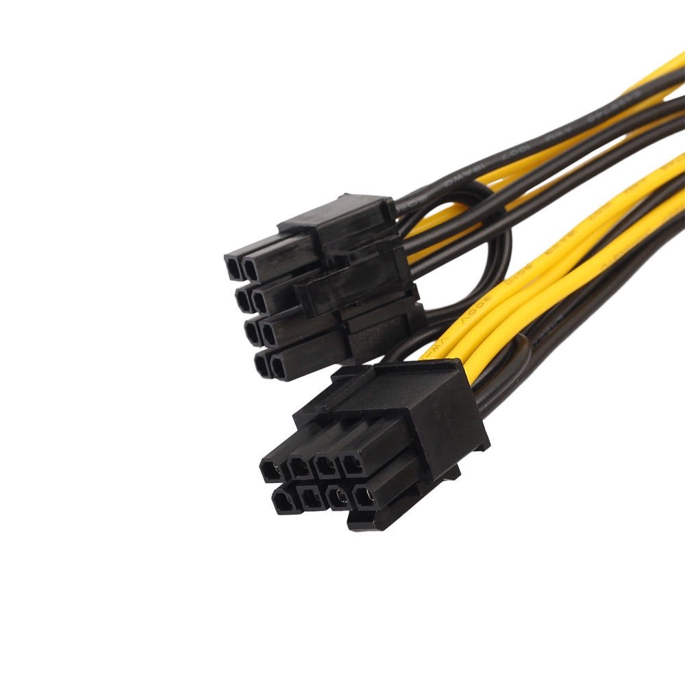 Cáp chuyển đổi nguồn PCI-E 6 chân sang 2 đầu 6 chân + 8 chân