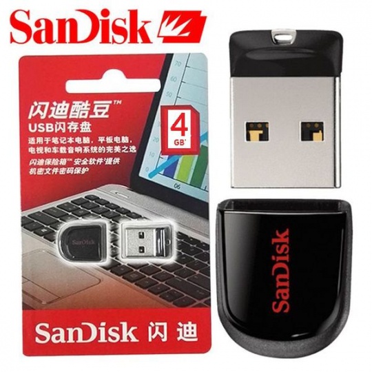USB 2.0 SanDisk Cruzer Fit Mini 4gb