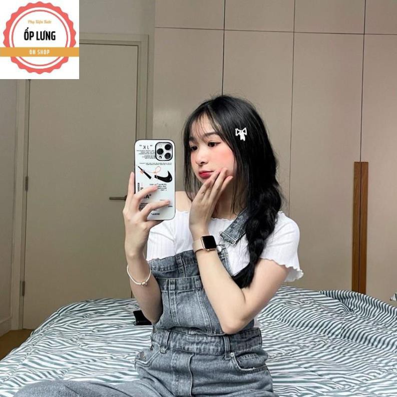 [ IPHONE ] ỐP LƯNG KÍNH CƯỜNG LỰC OFF WHITE - A148