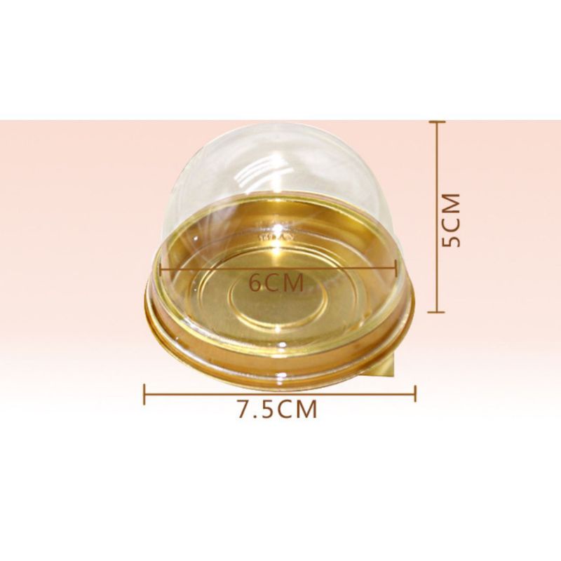 Hộp Pet cầu, khay tròn 10 cái  đựng bánh trung thu Đài Loan 10 cái