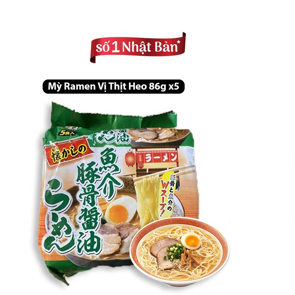 Mì ăn liền ramen vị miso ,nước tương, hải sản thịt heo, vị muối và siêu cay -  Nhật Bản