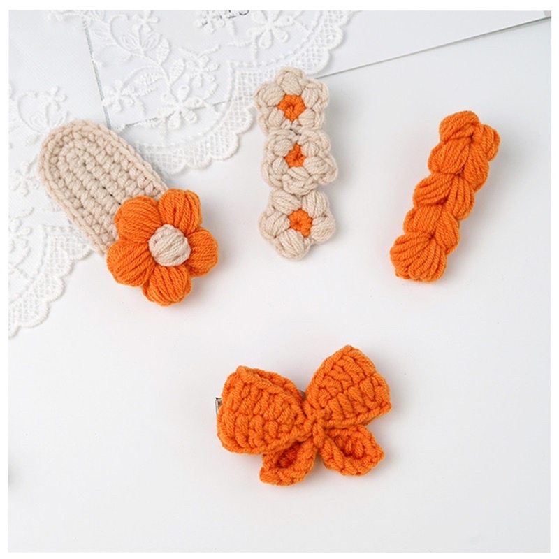 Gói Nguyên Liệu - Combo 4 Mẫu Kẹp Tóc Dễ Thương - Quà Tặng Handmade Ý Nghĩa