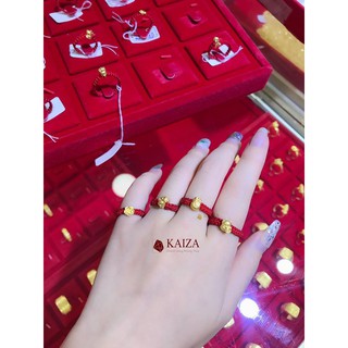 [GIÁ SỐC] charm vàng 24k charm phong thủy tặng kèm tết nhẫn chỉ đỏ handmade KAIA