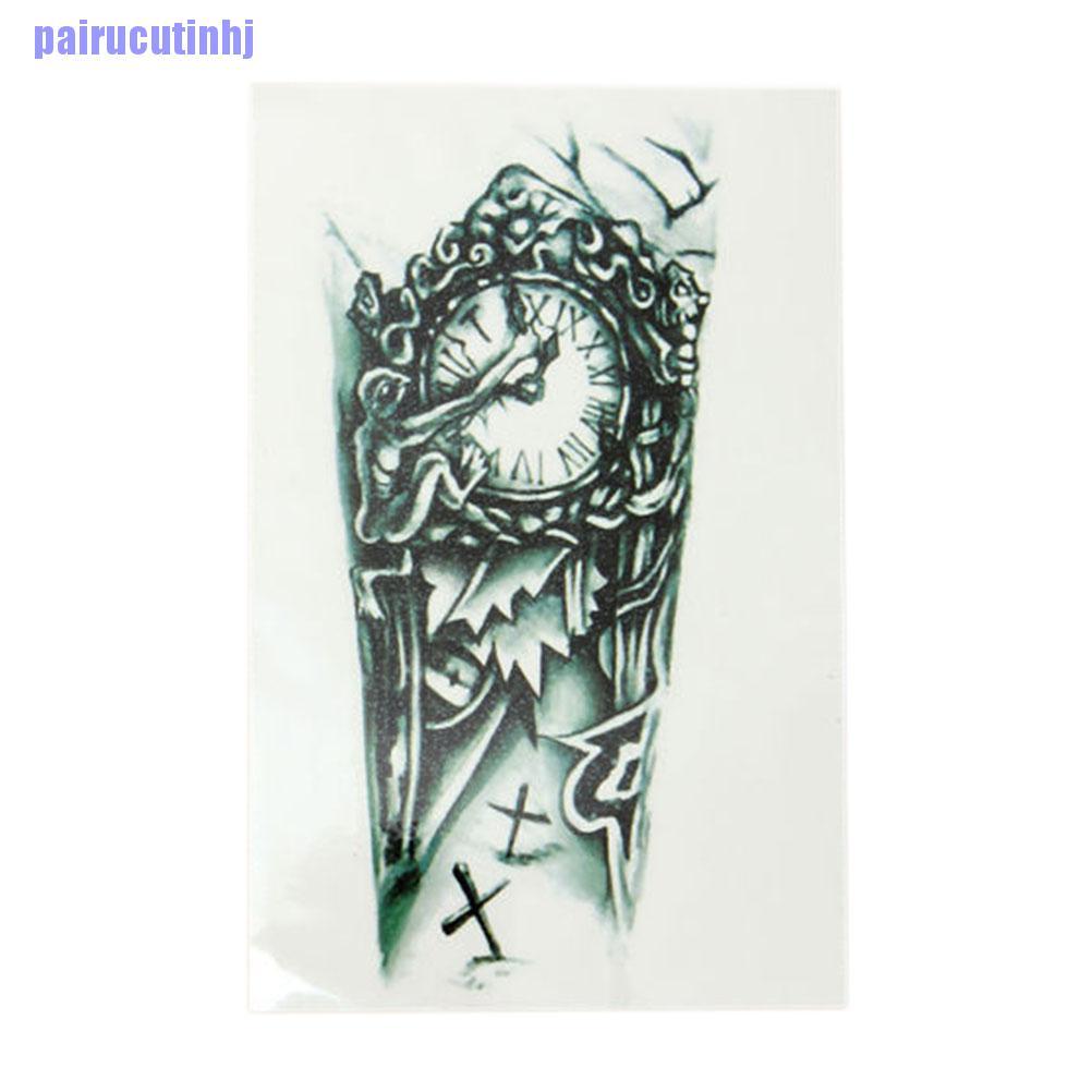 Hình xăm dán tạm thời họa tiết máy móc cho cánh tay 3D đẹp mắt