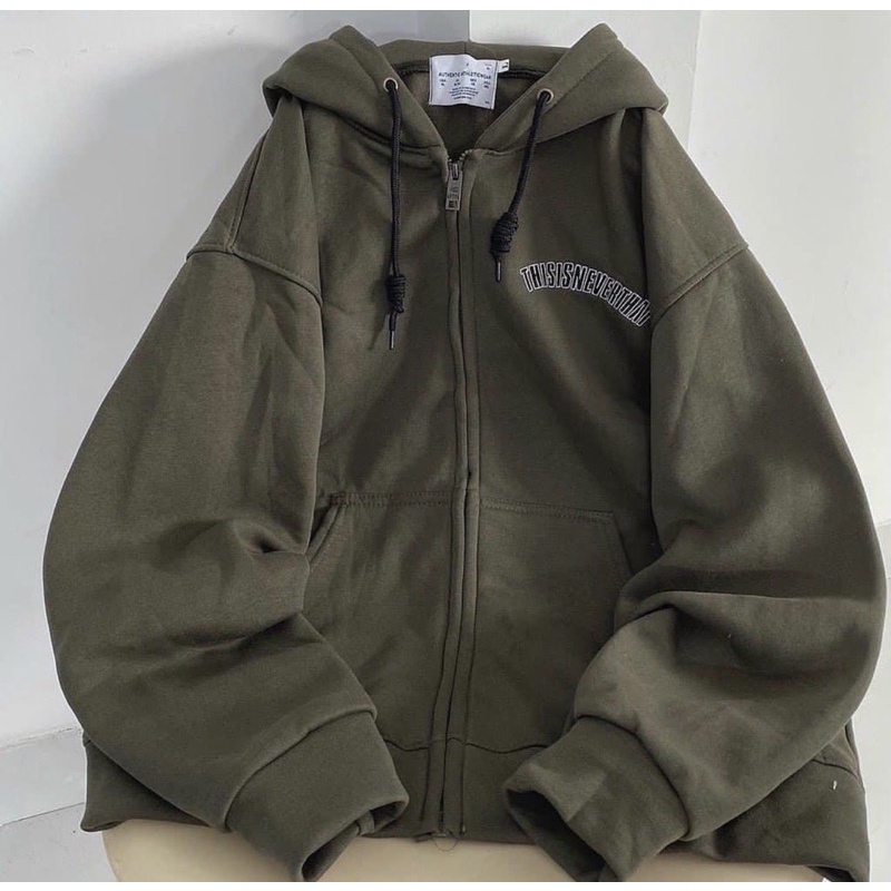 Áo khoác thêu THIS mũ 2 lớp TC6