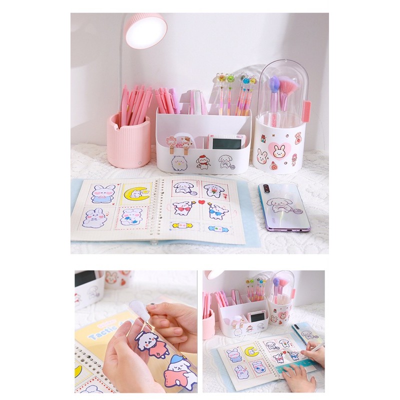 🌸 Sticker chống thấm - Nhãn dán chống nước hoạ tiết hoạt hình gấu/thỏ/chó