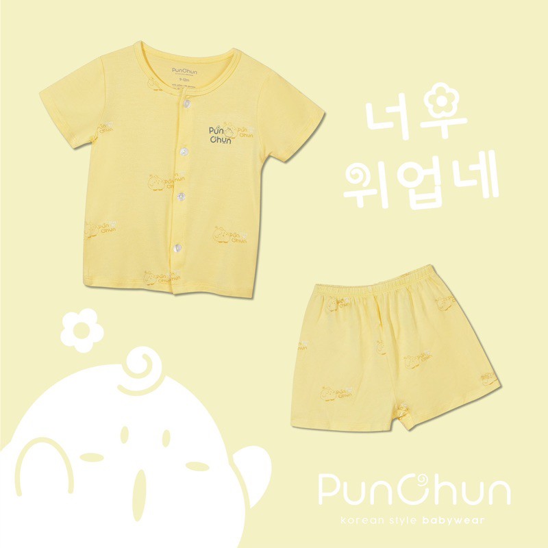 Punchun Bộ cộc cài giữa bé trai gái