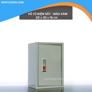 VỎ TỦ ĐIỆN SẮT - MÀU XÁM (20x30x16 cm)