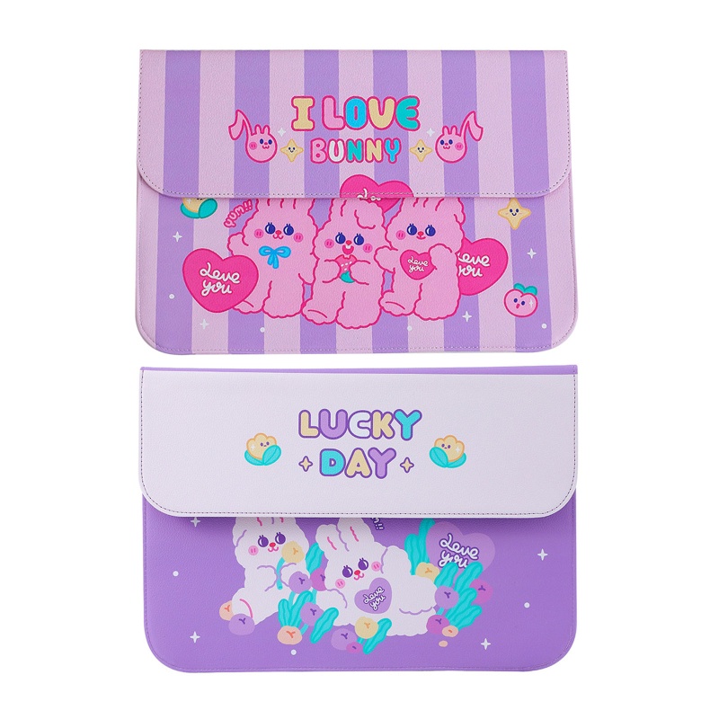 Túi Đựng Máy Tính Bảng Hình Thỏ Bunny Hoạt Hình Dễ Thương 12 9 13 13 3inch Pouc