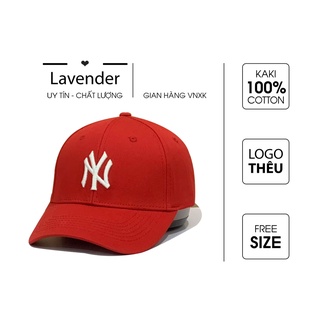 Nón kết mũ lưỡi NY Đỏ Logo Trắng dành cho mọi lứa tuổi Free size