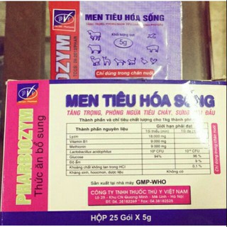 10 gói Men tiêu hóa sống Pharbiozym cho chó mèo gói 5g