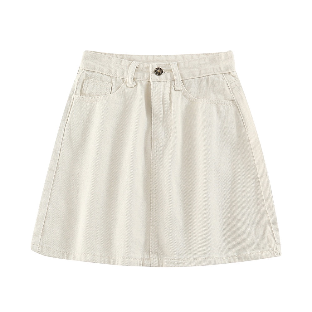 Chân Váy Jean Chữ A Cạp Lưng Màu Sắc  Đơn Giản Thời Trang Phong Cách Hàn Quốc Cho Nữ | BigBuy360 - bigbuy360.vn