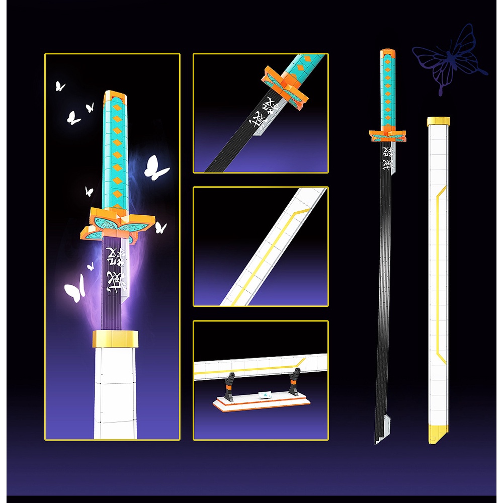 Đồ Chơi Lắp Ráp Kiểu Lego Mô Hình Thanh Kiếm Sát Quỷ Zeni Yanzhu Butterfly Ninja No.723 Với 778 PCS,Đồ Chơi Thông Minh