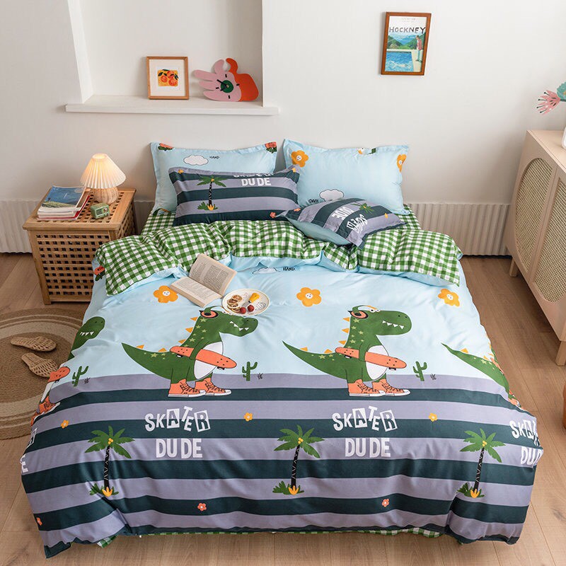 Bộ chăn ga gối cotton poly nhập khẩu giá rẻ