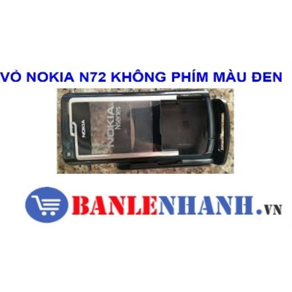 VỎ NOKIA N72 KHÔNG PHÍM MÀU ĐEN