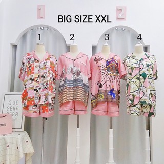 Đồ ngủ Satin quần đùi bigsize XXL ( 70-80kg )
