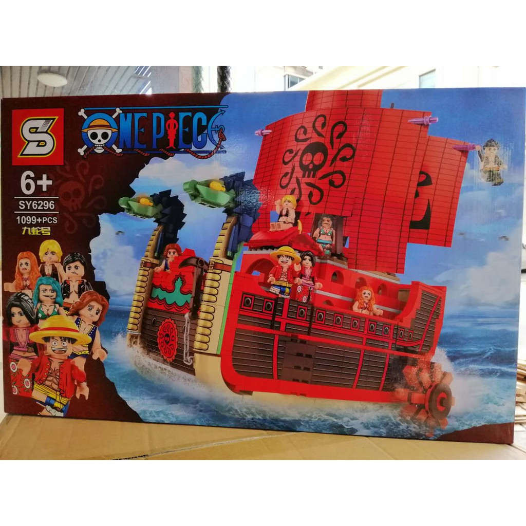 Đồ chơi Lắp ghép Mô hình One Piece Thousand Sunny Pirate Boa Hancock Nine Snake Pirate Ship SY 6296 Thuyền Đảo Hải Tặc