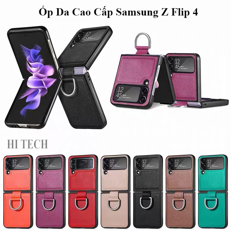 Ốp Da Trơn Cao Cấp Samsung Galaxy Z Flip 4 Chống Va Đập Tạo Lên Sự Sang Trọng Và Lịch Sự Cho Người Sử Dụng