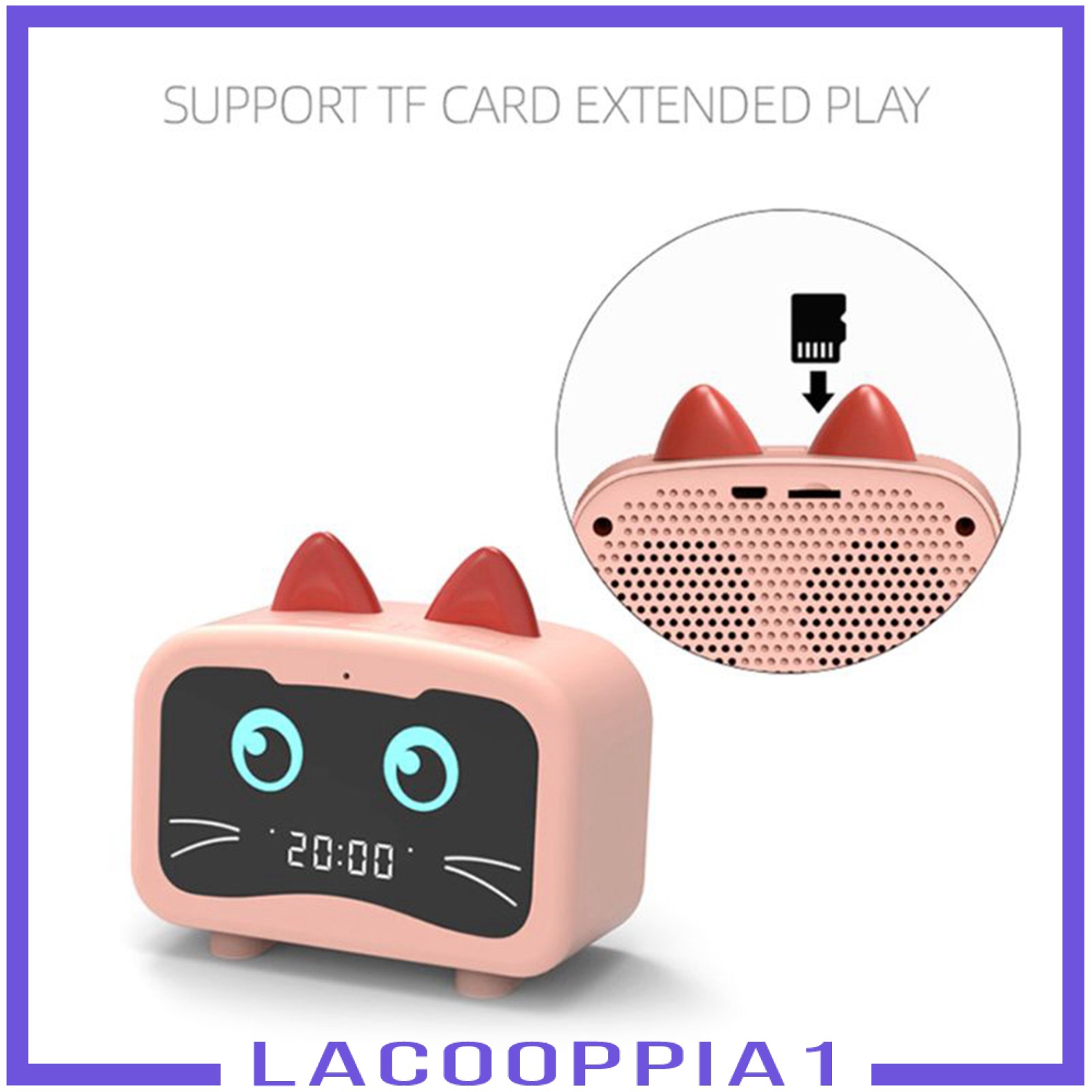 Loa Bluetooth Lapopopia1 Tích Hợp Đồng Hồ Báo Thức Và Phụ Kiện