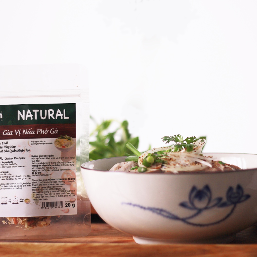 Gia vị nấu phở gà Natural Dh Foods gia vị nấu tiện lợi chuẩn vị phở gà gói 20gr