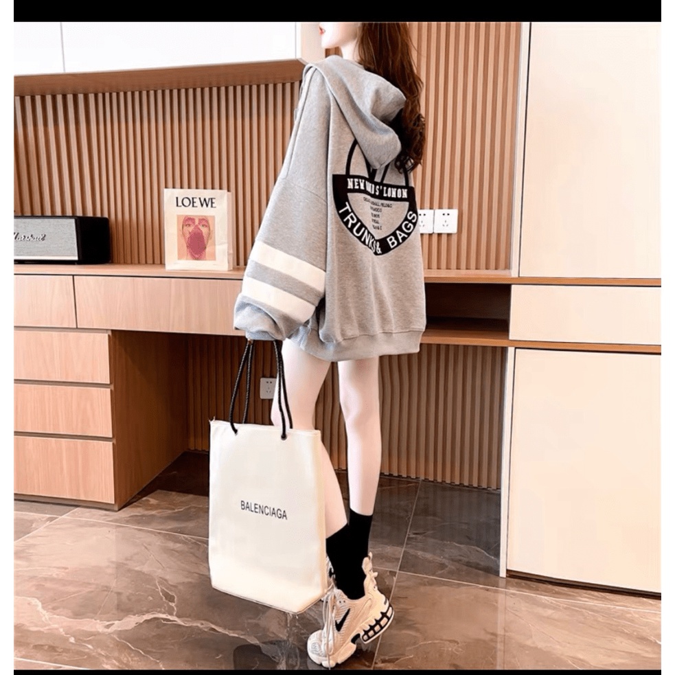 Áo Khoác Nỉ Form Rộng, Áo Khoác Hoodie Siêu Rộng Nỉ Ngoại In Logo Kẻ Sọc UT [NewUnisex]