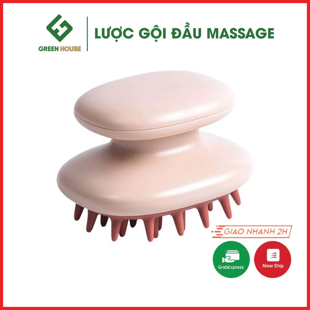 Lược tròn gội đầu silicon, massage da đầu, chống gàu, cho cả nam và nữ