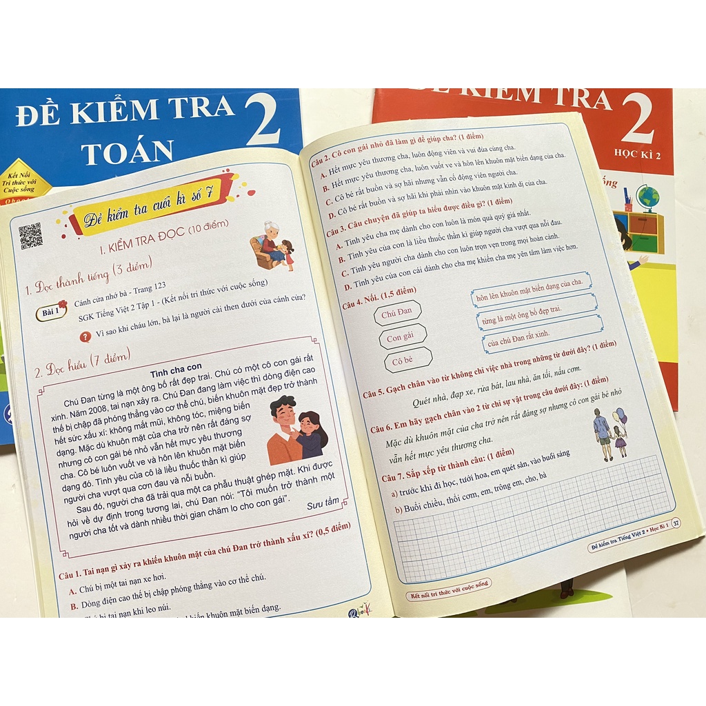 Sách - Set 4 Cuốn Đề Kiểm Tra Toán Tiếng Việt Lớp 2 - Kết Nối Tri Thức
