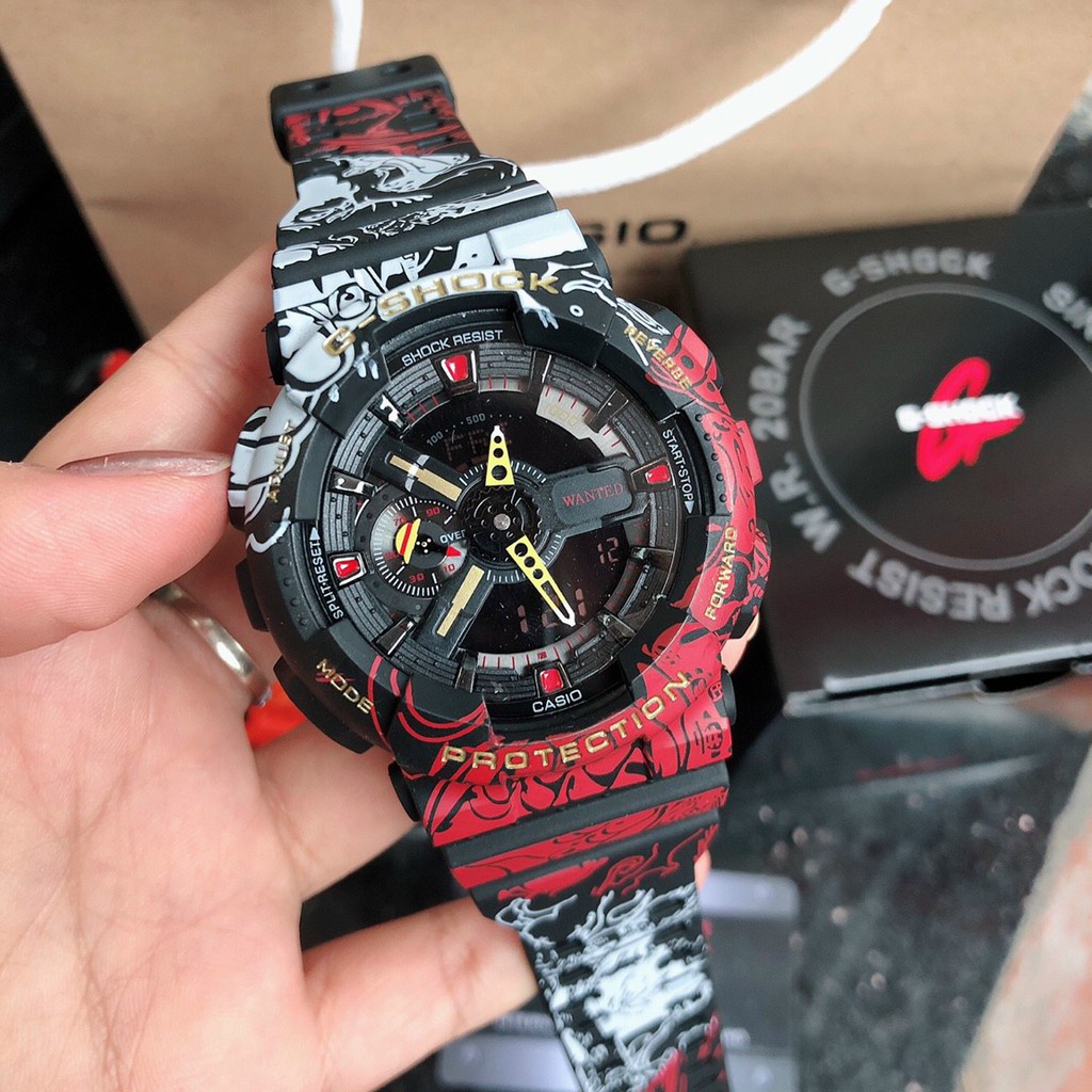 Đồng hồ thể thao nam nữ CASIO G Shock GA 110 ONE PIECE & DRANGON phiên bản đặc biệt, giới hạn, full box