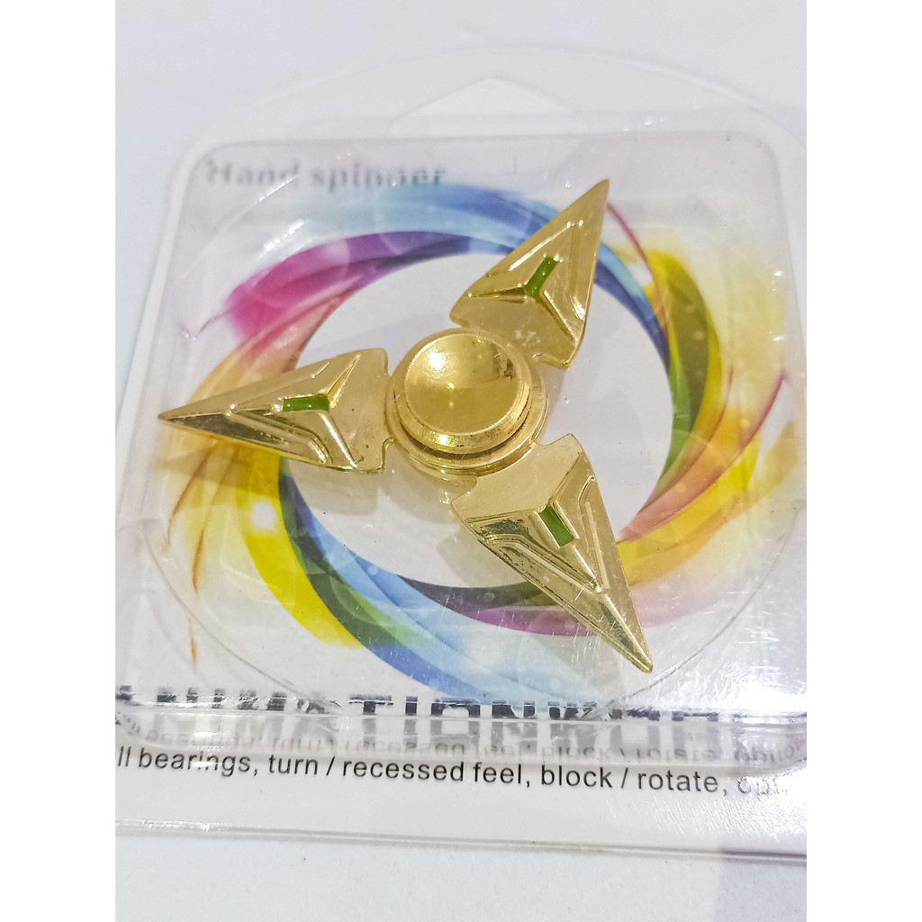 Con Quay Hand Fidget Spinner kim loại màu vàng mẫu đẹp- Con quay spinner