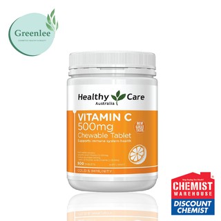 Viên Uống Vitamin C Healthy Care 500mg, Úc (500 viên) Giúp Tăng Hệ  Miễn Dịch, Đề Kháng và Làm Đẹp Da