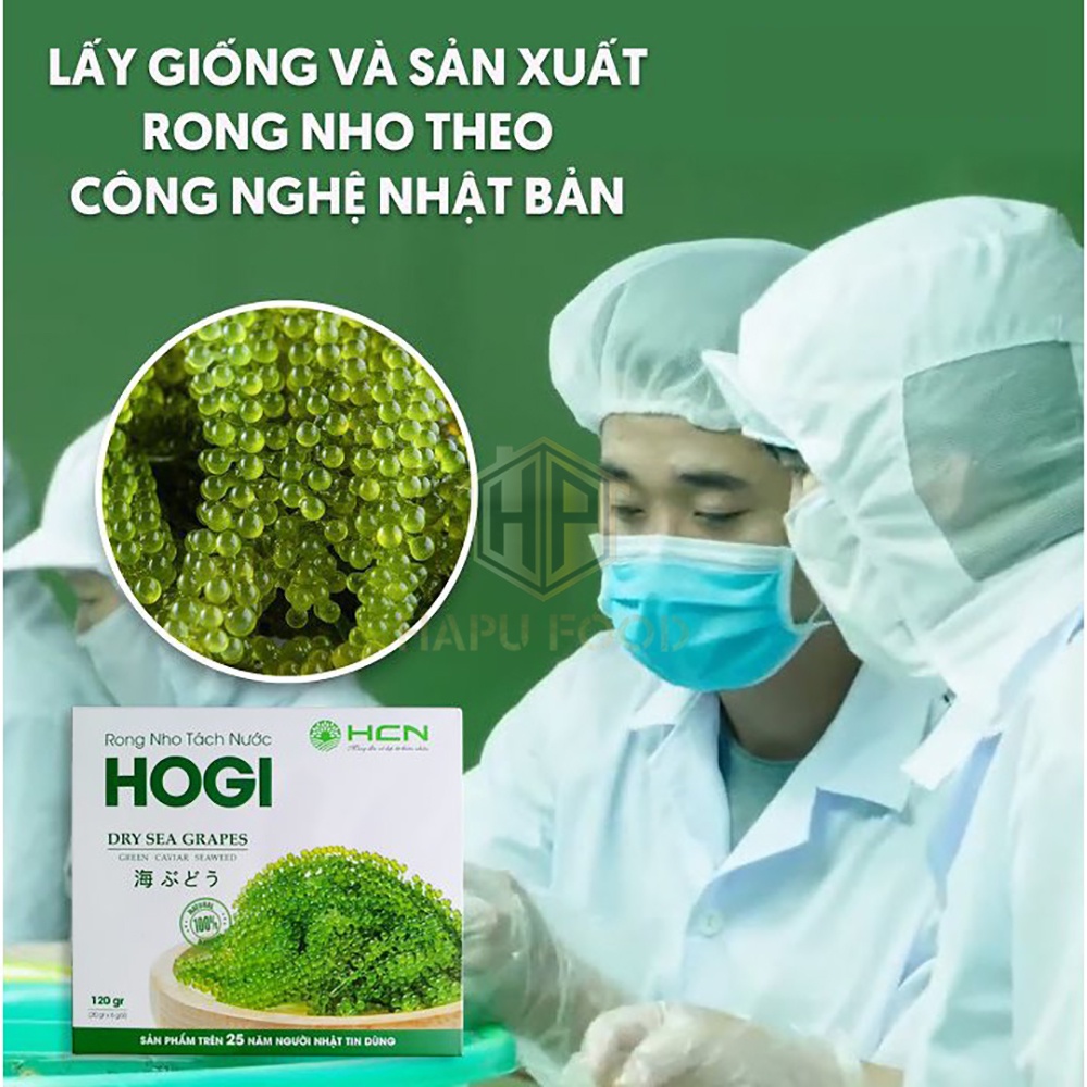 Rong nho tách nước Hogi giàu chất dinh dưỡng Hộp 6 gói x 20gr - Bolyfood