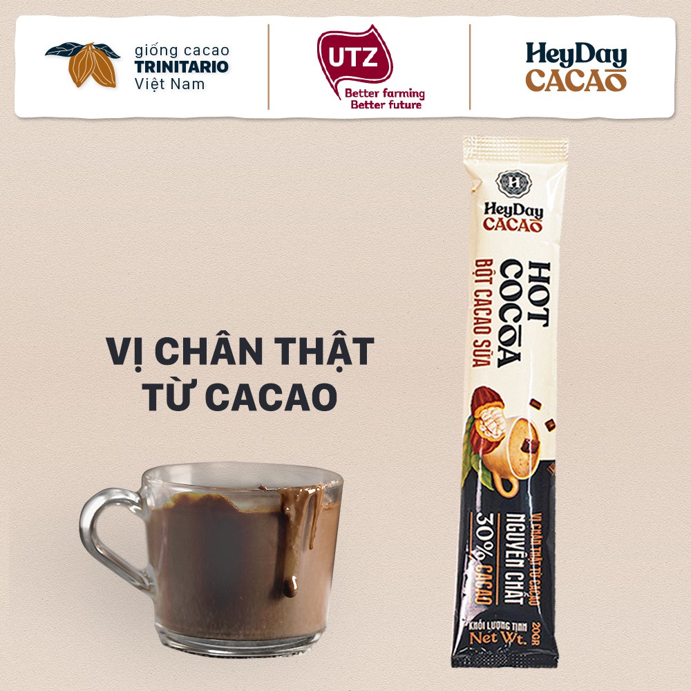 Bột Cacao Sữa Heyday - Gói tiện lợi 20g