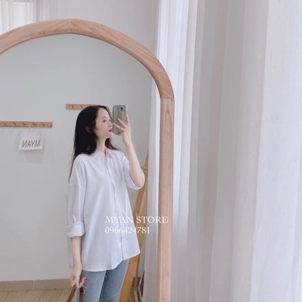 Sơ mi trắng tay dài trơn
