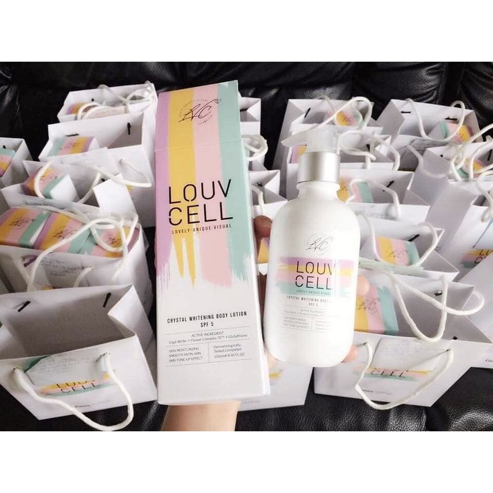 Sữa dưỡng thể trắng da Body Louv Cell Lotion SPF 5 làm trắng da, làm giảm các vết thâm