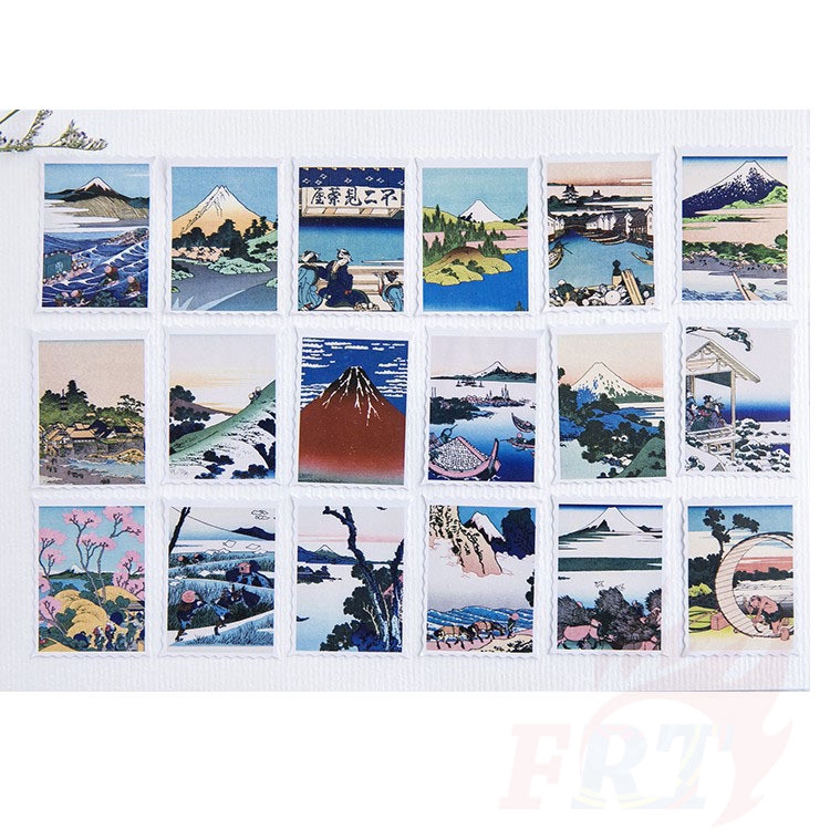 ❉ Ukiyoe - Series 01 The Great Wave off Kanagawa Sealing Stickers ❉ 45Pcs/Box DIY Diary Scrapbooking Decals Stickers