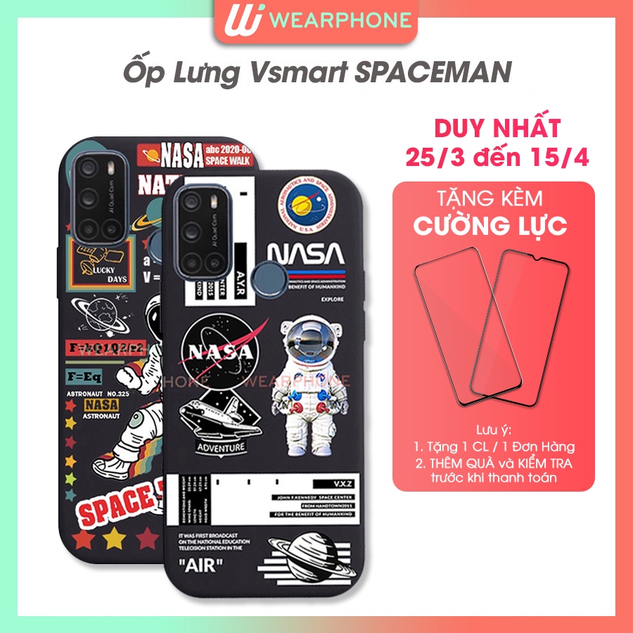 [Ốp VSMART] Ốp Lưng SPACE MAN cho Vsmart Star 5 Joy 4 Live 4 Star Joy 1 2 Plus Bee 3 Joy 3 Active 13 Plus Aris Dẻo ĐEN