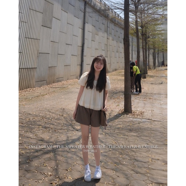 Sét áo babydoll chất voan tơ kèm quần phong cách Hàn Quốc Cuastore.vn